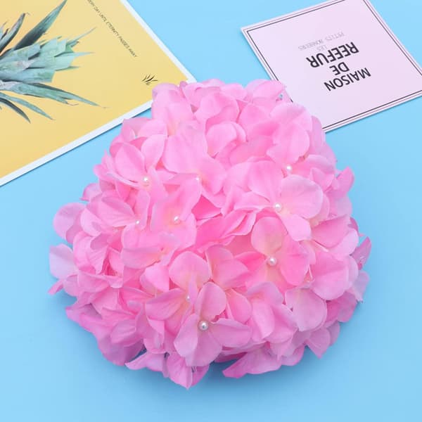 Håndlavet blomsterblad badehætte Komfortabel blomsterbadehætte (pink) pink