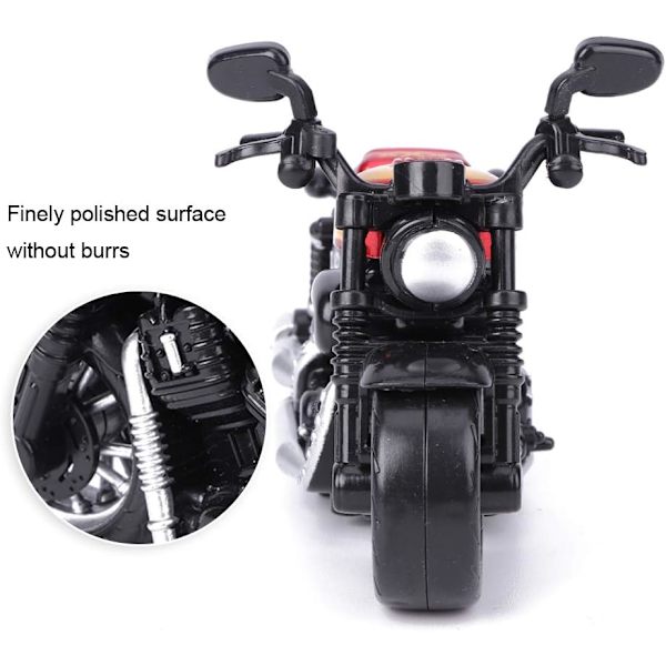 Legering Motorcykel Leksak Hög Simulering Modell Fordon Leksak för Barn Intellektuell Leksak Presentset (Röd)) Red