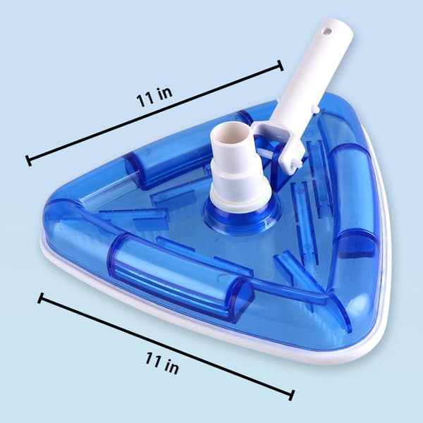 Triangulär viktad transparent pool dammsugare för 1-1/4\" eller 1-1/2\" slang (blå)
