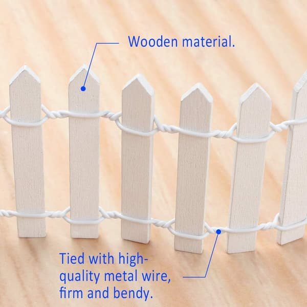 Minigjerde, 2 stk miniatyr tregjerde, 100 cm x 5 cm lite tregjerde (hvitt)