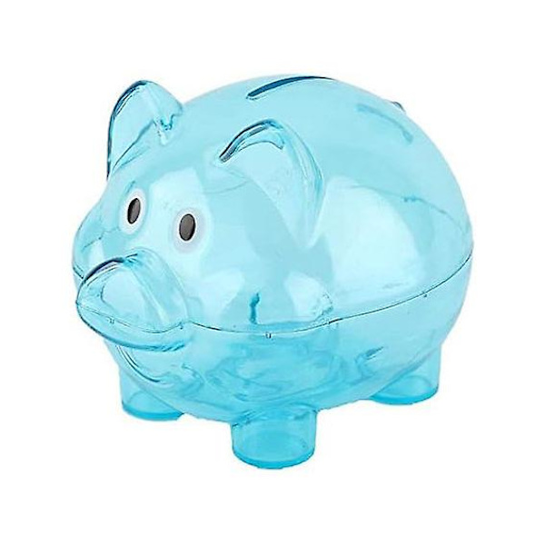 Söt spargris i form av en gris - Perfekt present till barn - Blå Blue