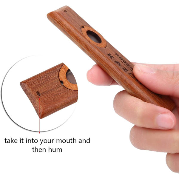 Trä Kazoo Ukulele Gitarr Partner Trä Munspel Orff Instrument Present