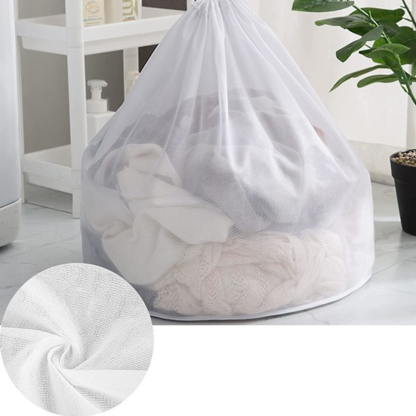 30 x 40 cm mesh tvättpåse med dragsko Polyester tvättnät - 2 st 30*40cm