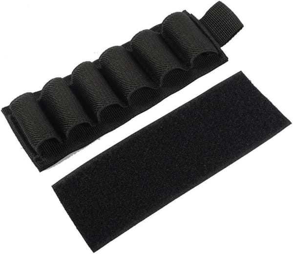 Nylon hagleammunisjonsholder med selvklebende bakside, 6 skudd