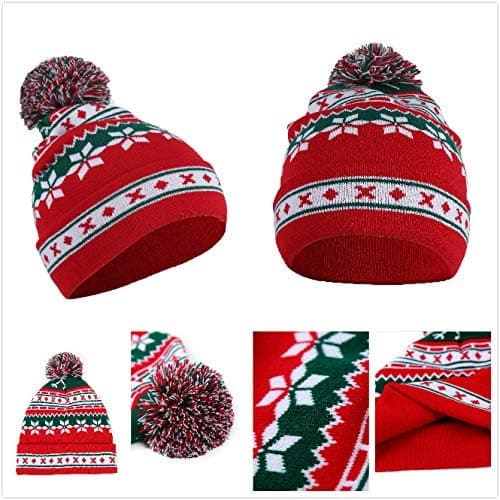Julmössa Beanie Vinter Varma Stickad Tomteluva Present Unisex