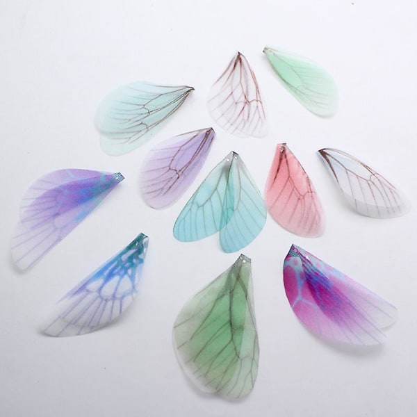 50 delar DIY Butterfly Wings Handgjorda Butterfly Wings Dekoration Craft (grön) Green