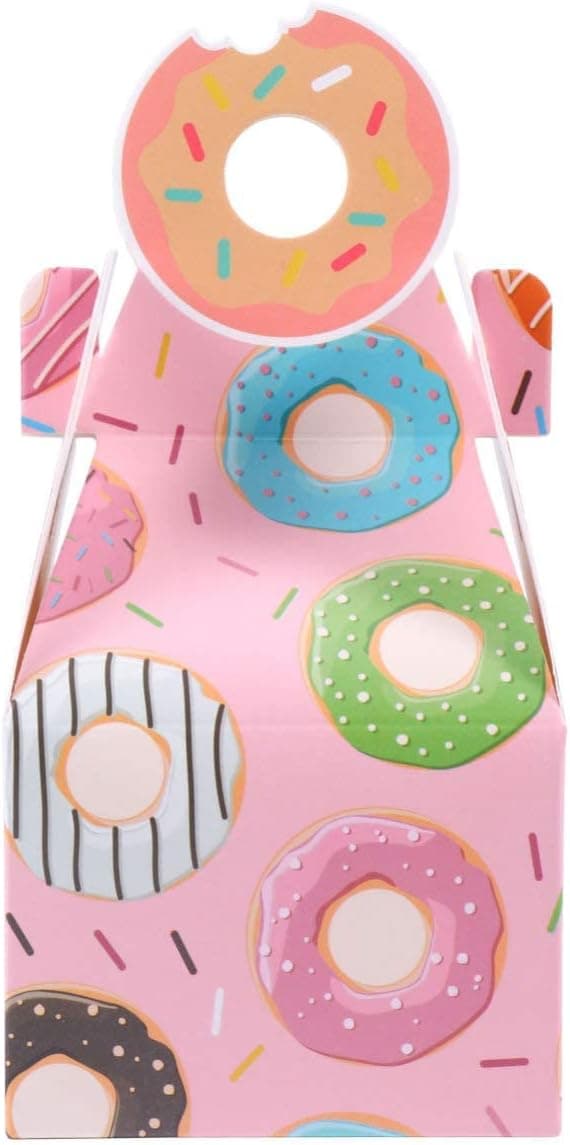 50 stk. papir cupcake-æsker individuelle bryllupskageæsker til gæster (lyserød doughnut)
