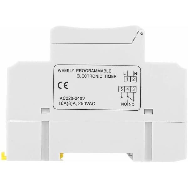 THC15A 220-240VAC 16A Digital Programmerbar DIN-skinne Timerbryter