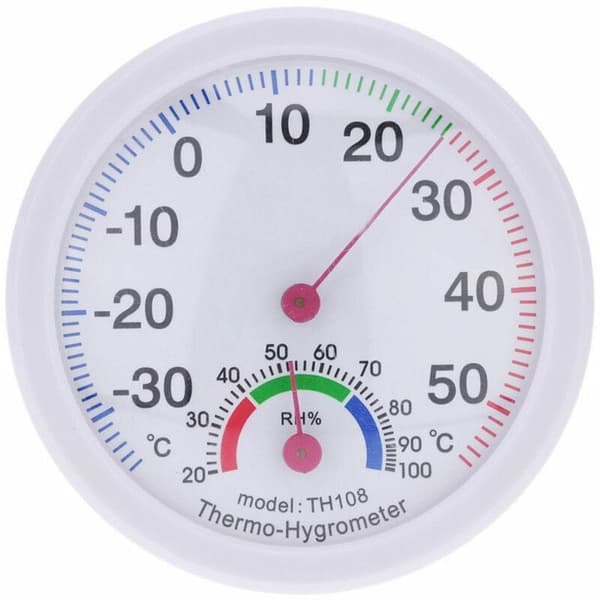 Udendørs Indendørs Termometer Temperaturmåler Fugtighed Hygrometer Urform Hvid