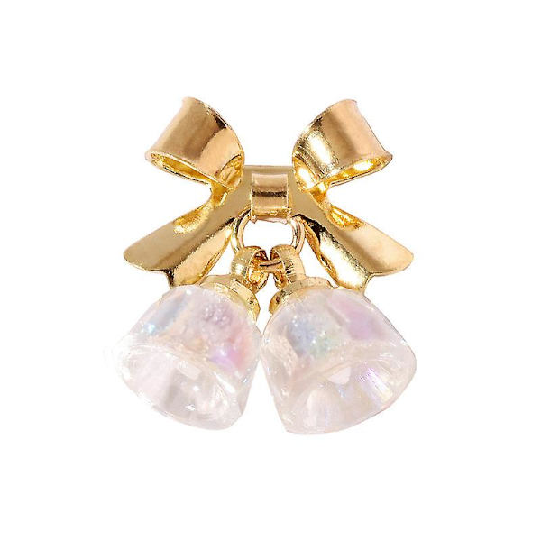 5 st Nail Crystal Liten Klocka Båge Nagel Tillbehör Hänge Enkelt Design DIY Nagel Dekorativa Tillbehör
