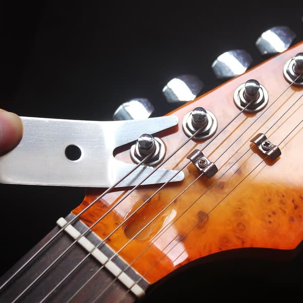 Gitarrbasficka i rostfritt stål multiverktyg för gitarrströmbrytare rattstämmare gitarrtillbehör