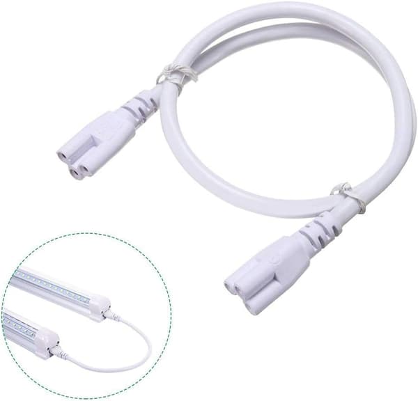 LED lysstofrør rørstik 3-hullers kabel (hvid) 2 stk.
