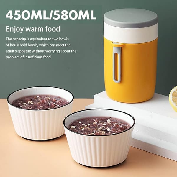 Vakuumisoleret madflaske med termisk rustfrit stål og foldeske (blå, størrelse: 450 ml) blue 450ml