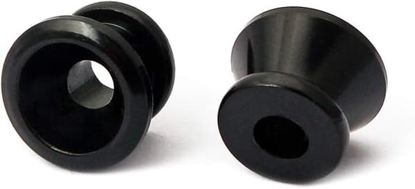 2 stk. guitarremknapper med metalender remlåse til guitarbas (sort) Black