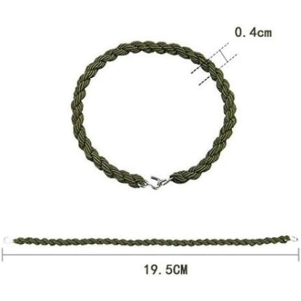 2 par elastiska stövelremmar Byxbensblus Strumpeband med metallkrok (grön, svart)