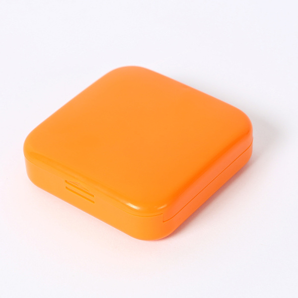 Pillerbox, 2 fack pillerbox, liten pillerbox, fuktbeständig för resor och daglig användning (orange) Orange
