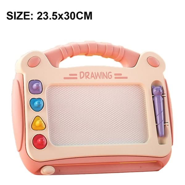 Magnetisk graffititavle, magnetisk sletbar tegnetavle børnegave (pink)