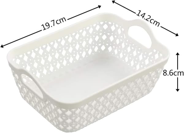 12 pakker minikurv til opbevaring, plastik skrivebordsbakke