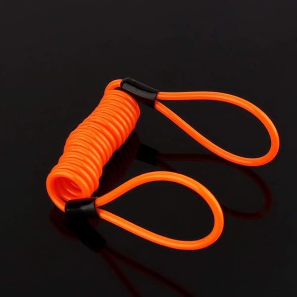 Antistöldfjäderpåminnelse rep, säkerhetsfjäderpåminnelse kabel tät-orange Orange