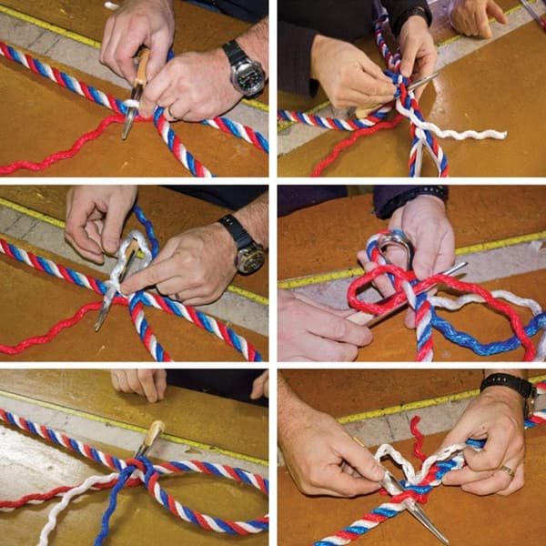 Båttau Spleise Spiker 1/8\" til 1/2\" Diameter Plastgrep Ståltau Treder