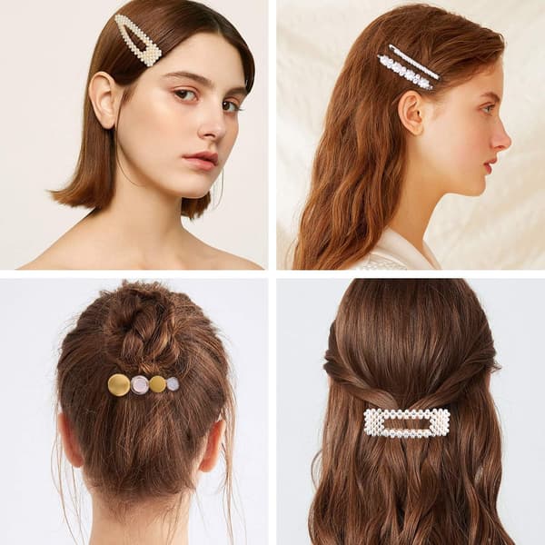 20 perlehårspenner - Hårspenner i harpiks for kvinner Hodeplagg Styling Hårtilbehør