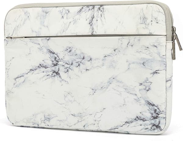 Vandtæt stødsikkert etui til bærbar computer i polyesterfiber (marmor, 14 tommer) Color 2 14 inches