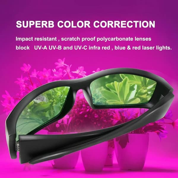 LED-kasvilasit Suojalasit Silmät Kasvulasit Anti UV/IR