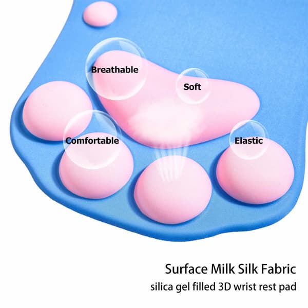 Ergonomisk musematte, Kawaii katt musematte, silikongel musematte, sklisikker base color 2