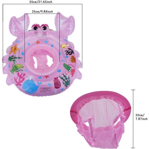 Baby simring, baby simhjälpmedel med simstol Polyvinylklorid (rosa) pink