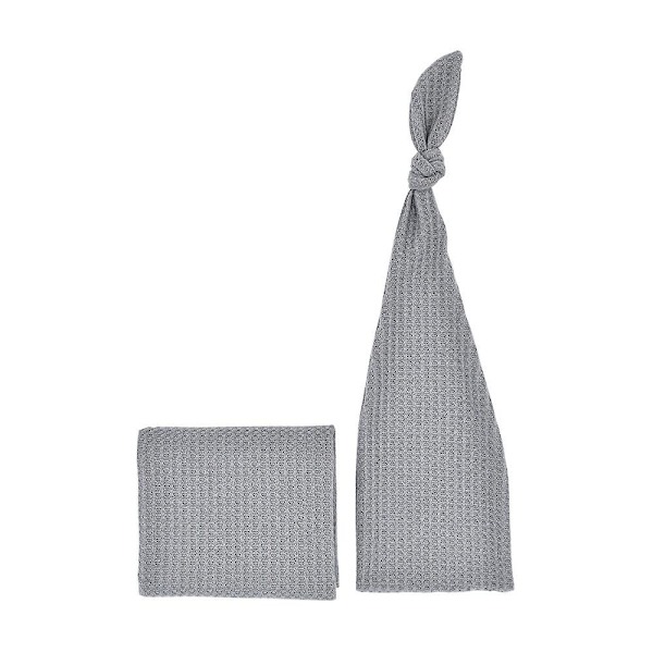 Nyfödd Fotografi Mössa & Wraps Tvådelad Set (Grå) 2 Stycken grey