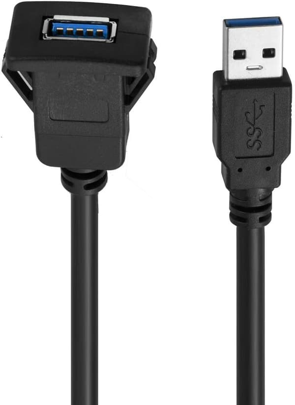 USB 3.0 han til hun kabel, til bil, motorcykel, båd (enkelt 1M)