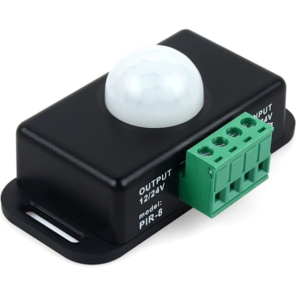 12V 24V PIR-sensor LED rörelsesensorbrytare rörelsetimerfunktion skyltkontroll PIR-styrenhet lämplig för 5630/3014/5050/5730 Ect enfärgad LED-remsa