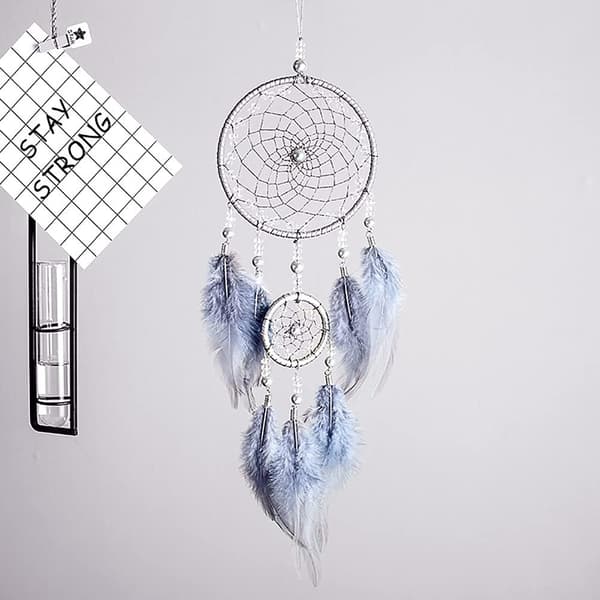 Car Craft Pendant Dream Catcher Wind Chime Creative Gift (Grå) L