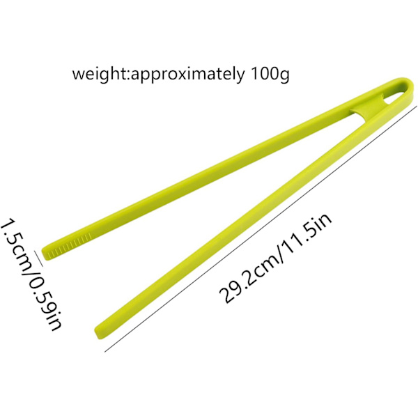 Matlagning Köksbrödklämma Sallad Praktisk Mat Hög Kvalitet Värmebeständig Silikon Tång (2-pack)