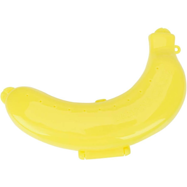 Liten bärbar och hållbar förvaringslåda för bananer (gul) Yellow