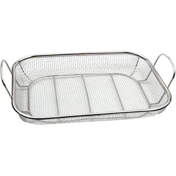 Grillkorg i rostfritt stål, grillkorg för grillning av grönsaker, fyrkantig avloppskorg, fritöskorg - utomhusmatlagning