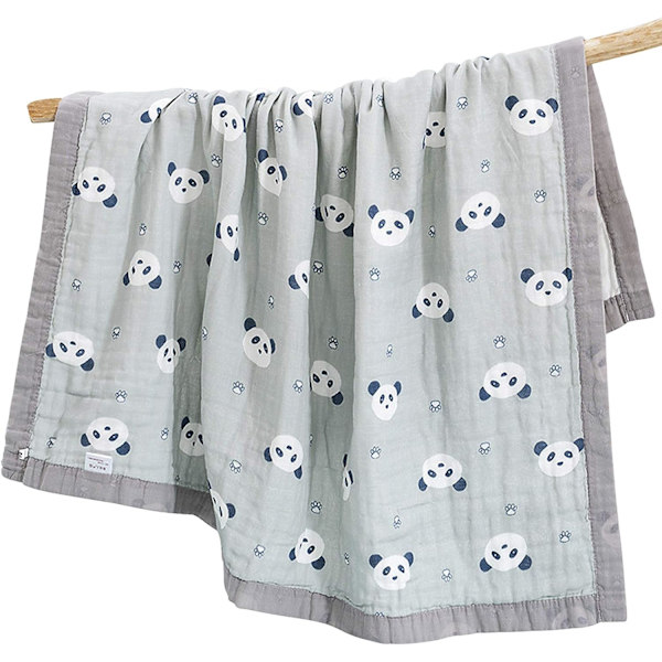 Mjuk baby 6 lager bomull dusch wrap handdukar gasbind badhandduk sommar småbarn täcken color 1 120*150CM