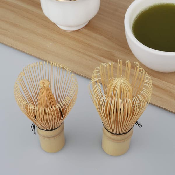 Japansk handgjord mini matcha-visp i bambu (gul) 1 st