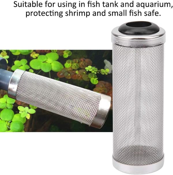 Akvarium Mesh Filterbeskytter Rustfrit Stål Akvarium Filter Indløb Indstrømning Beskyttelsesnet (16mm) l