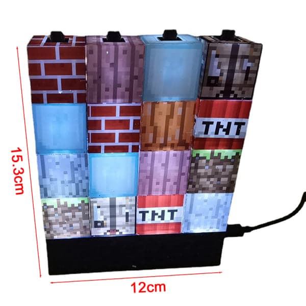 Minecraft natlys byggeklods splejsningslampe USB strømforsyning