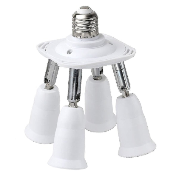 4 i 1 Justerbar E27 till E27 Bas Lampadapter Splitter Adapterfäste