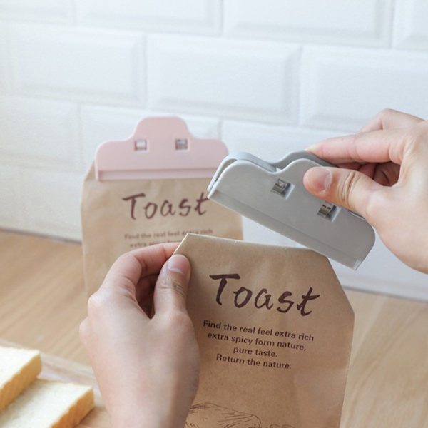 Påsklämmor Snacks Påse Tätningsklämmor Mat Tätningsklämmor för Hem Kök Kontor（grå） Gray