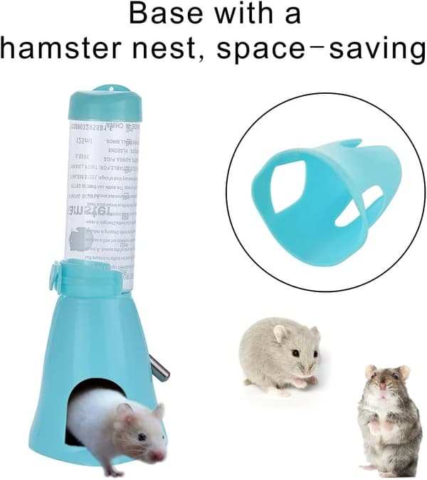 125 ml 3-i-1 Hamster Automatisk Roll-On Drikkedunk Kæledyrsfoderbeholder Base (blå) blue 125ml