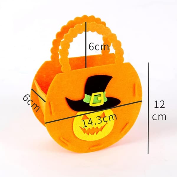 Halloween Bærbar Stereoskopisk Græskarpose Slikopbevaringspose