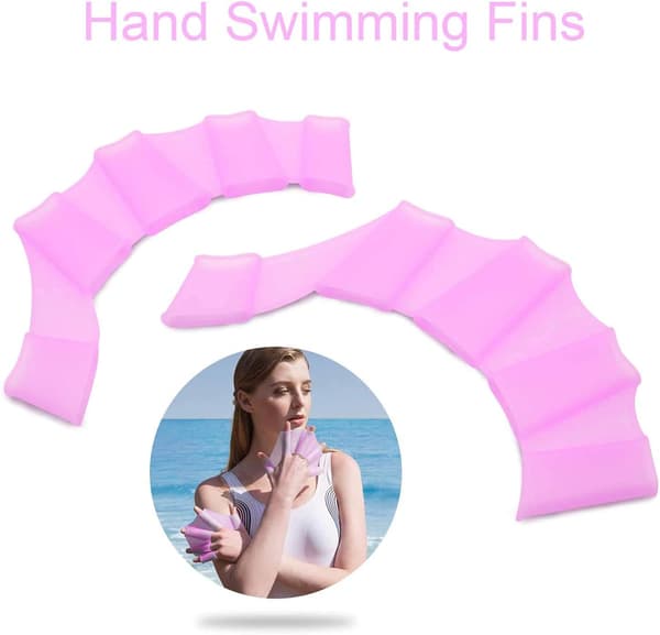 1 par silikon simhandskar finger groda typ simhud vattenträning medium Purple m