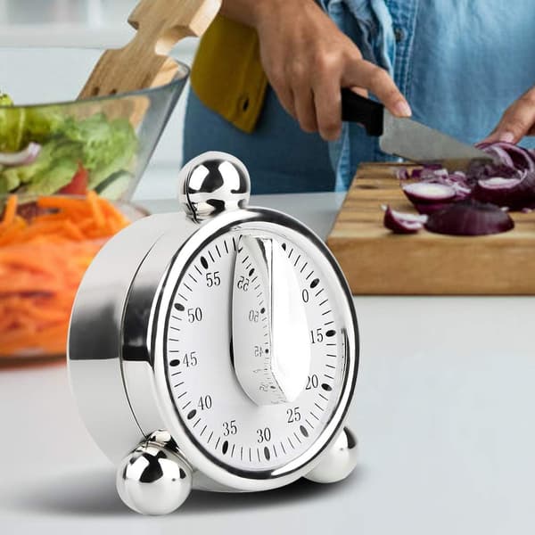 60-minutters nedtellingstimer for matlaging baking rustfritt stål påminnelser vekkerklokke