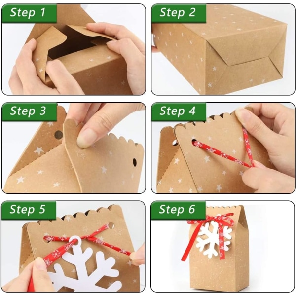 Paket med 9 julklappspapper för fyllning, julklappspåsar av papper, julklappspapper