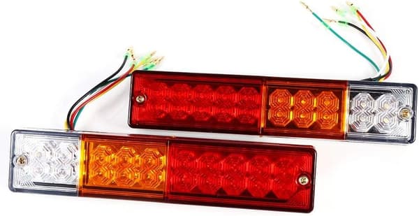 2 stk. bakre ryggelys LED lastebil baklys bremselys stopplys ryggelysindikator, 12V