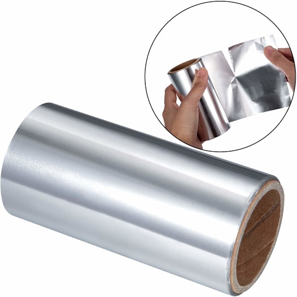 Förtjockad aluminiumfolie för hårfärgning Aluminiumfolie för frisörsalong 10 m x 10 cm (Silver)