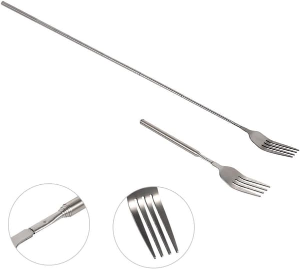Uttrekkbar gaffel Teleskopgaffel Lang gaffel Bestikk (1 stk)